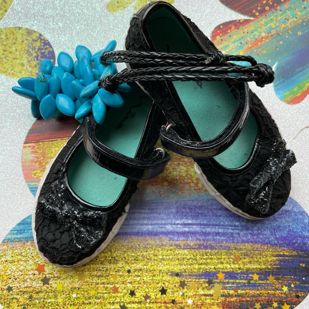 Girls sequin dress shoes